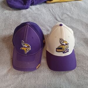 New Era Purple and White Caps